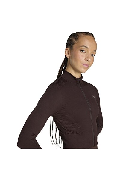 adidas WE KNIT JKT Jachetă maro pentru femei KE5821