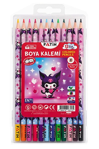 Artlantis 12 li Kuru Boya Kalemi Plastik Kutu 1 Paket Fatih Kuromi Figürlü 12...
