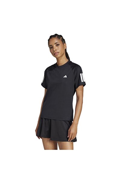 adidas Femei& # x27;s Tricou de tenis cu mânecă scurtă Club 3-Stripes Climaco...