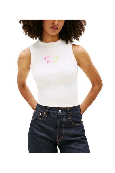 Tommy Hilfiger Γυναικείο Slim Tank Top Λευκό Tommy Jeans DW0DW22280-YBL