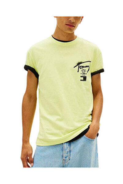 Tommy Hilfiger Ανδρικό T-shirt Lime Tommy Jeans DM0DM22553-LT3