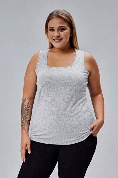 BANEGA Large Size Sleeveless Thick Strap 100% Cotton Combed Cotton Square Nec...