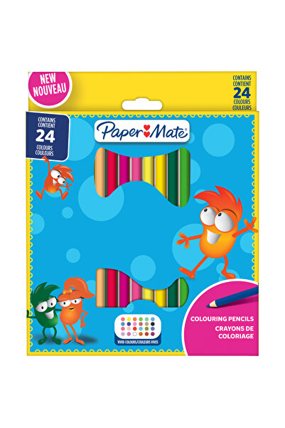 Paper-Mate Set de 24 de creioane colorate rotunde PaperMate, 2166489