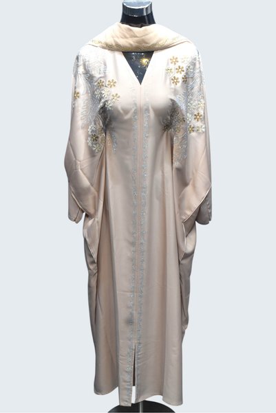 Bab almadina collection Chic Floral Embroidered Abaya – Modern Emirati Style