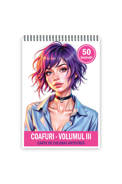 Legendary Gifts Carte de colorat, 50 de ilustratii Coafuri - Volumul III, 106...