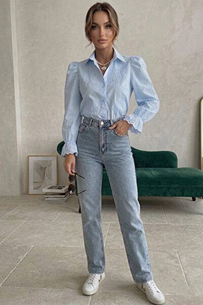 SOF CLOTHİNG Fisto Prenses Nakış Detaylı Vintage Gömlek
