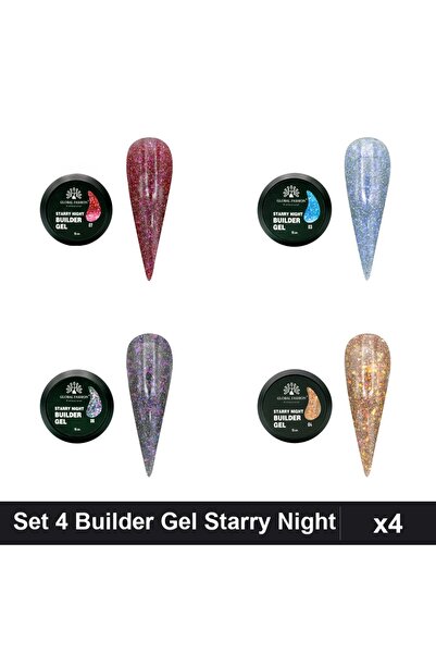 Makeup Set 4 Builder Gel Starry Night 15g, Nuante 03 04 06 07, Constructie Un...