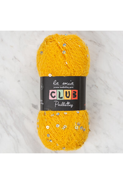 LA MİA YARNS La Mia Club Paillettes Senf Pređa za ručno pletenje - 619