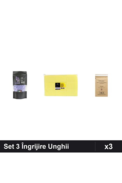 Makeup Set 3 Îngrijire Unghii - Ceară Epilare Lavandă, Șervețele Fără Scame, ...