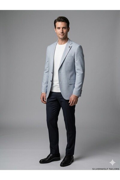 centilmen Mcr Slim Fit Linen Blend Blazer Jacket 41495