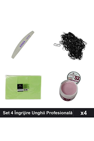 Makeup Set 4 Îngrijire Unghii Profesională, Pilă 150/240, Gel Construcție UV ...