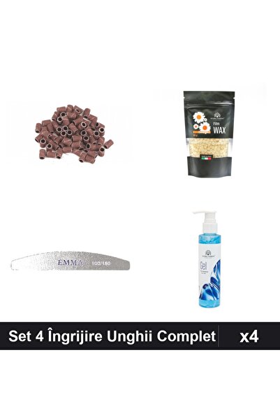 Makeup Set 4 Îngrijire Unghii, Pila Emma 100/180, Smirghel 240 20buc, Ceară E...