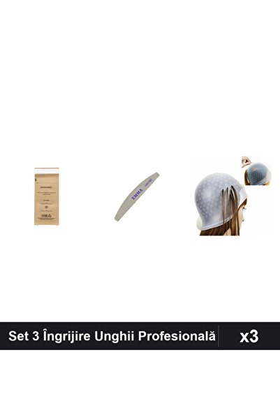 Makeup Set 3 Îngrijire Unghii Profesională - Pungi Sterilizare, Pilă EMMA, Ca...