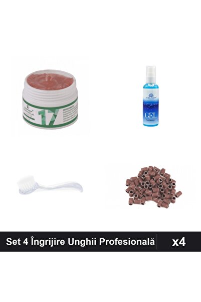 Makeup Set 4 Îngrijire Unghii - Gel Constructie UV LED 15g, Gel Epilare, Peri...