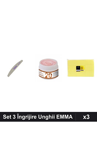 Makeup Set 3 Îngrijire Unghii EMMA - Pilă 100/180, Gel Constructor UV LED 15g...