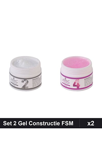 Makeup Set 2 Gel Constructie UV LED FSM 15g, Nuante 02 04, Constructie Unghii...