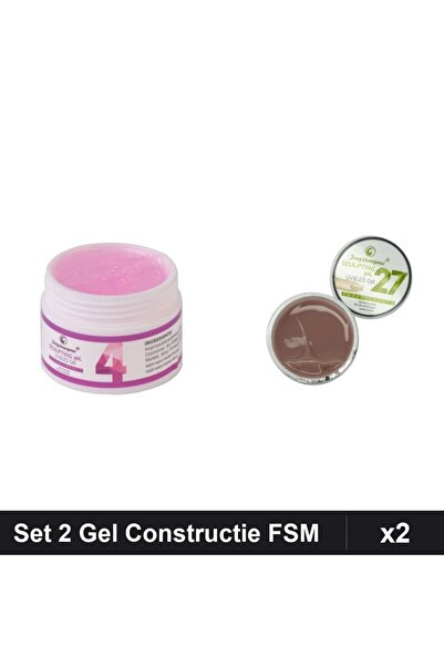 Makeup Set 2 Gel Constructie UV LED FSM 15g, Nuante 04 27, Manichiura Profesi...