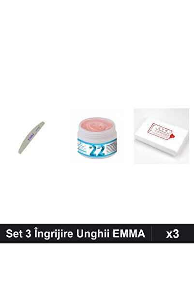 Makeup Set 3 Îngrijire Unghii EMMA - Pilă 120/150, Gel Construcție UV LED 15g...