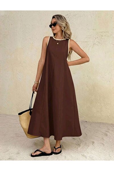Cardee Brown Linen Dress