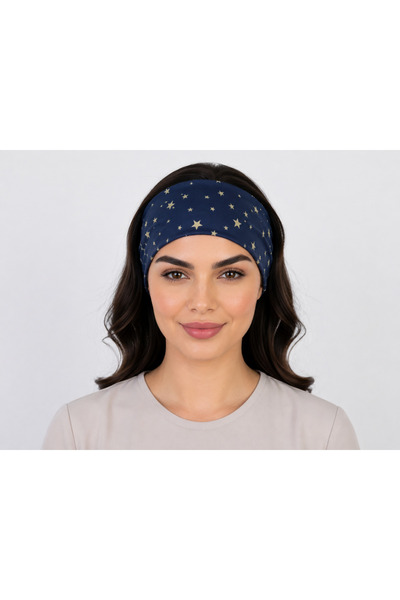 D&GSEWİNGSHOP YILDIZ DESENLİ BANDANA Arkadan Lastikli