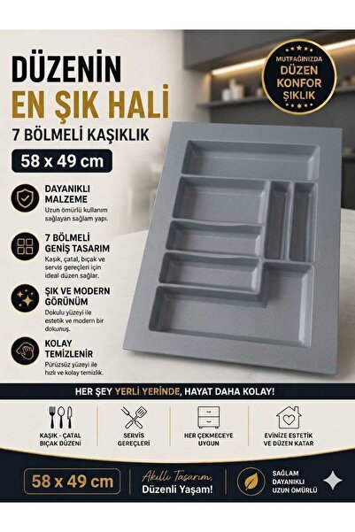 POZİTİF HIRDAVAT 58x49 Cm Çekmece İçi Kaşıklık Organizer Çatal Kaşık Düzenley...