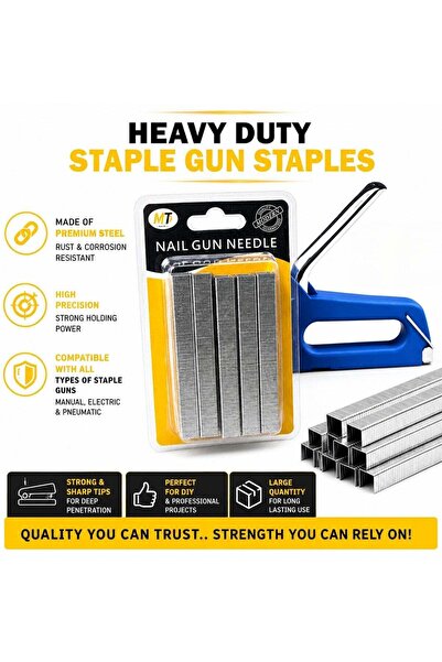MT Generic Heavy-Duty U-Type Staples – High-Strength Steel Refills for Manual...