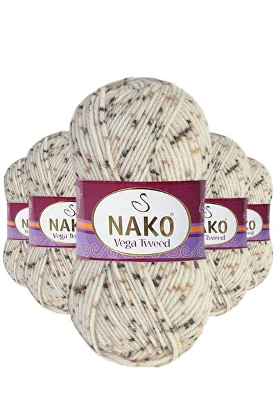 atastore2017 5 Pieces Vega Tweed Premium Acrylic Hand Knitting Yarn Wool No: ...