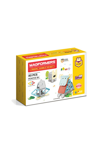 Clicstoys Set magnetic de construcție - Magformers Animale, 40 piese