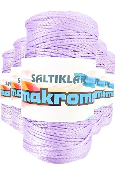 atastore2017 5 Pieces of Polyester Macrame Thread 3200 Lilac 100 gr