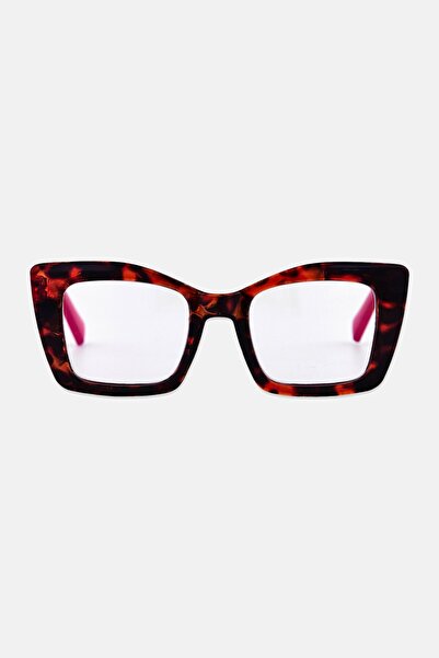 A & A Glasses نظارات القراءة المربعة للنساء WRS7189S، باللون الأحمر