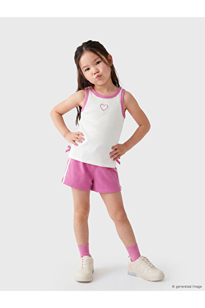 LC Waikiki Vizyon New Season Crew Neck Embroidered Girls' Set