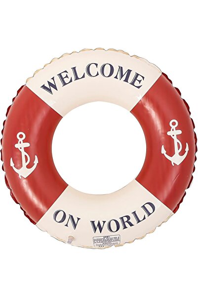 Generic Inflatable Swimming Ring, 35" Vintage Stripe Inflatable Tube Pool Flo...
