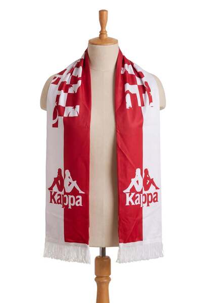 Kappa Altira Unisex Beyaz-Kırmızı Atkı