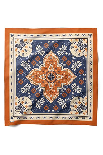 HAWWA Ethnic Medallion Patterned Satin Scarf