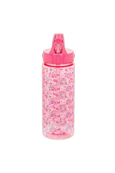 Zumzeria Sticlă de apă roz curcubeu cu capac rabatabil pentru copii 500ml