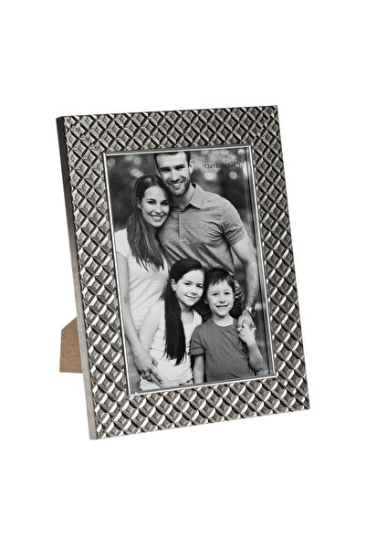 OEM Ramă foto gri metalizat cu modele diamantate în relief 13x18cm