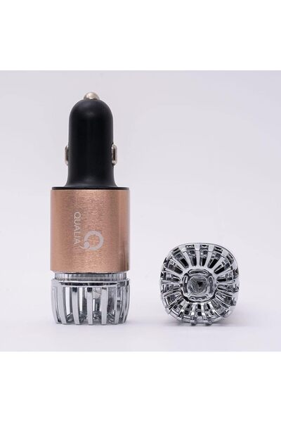 QUALIA Car Air Purifier Ionizer 2 in 1-12V Plug-in Ionic Car Air Ionizer With...