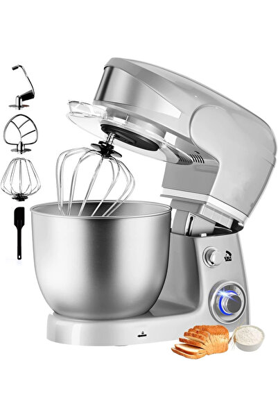 Royalty Line Mixer planetar RL-PKM1600, 1600W, bol din oțel inoxidabil de 6L,...