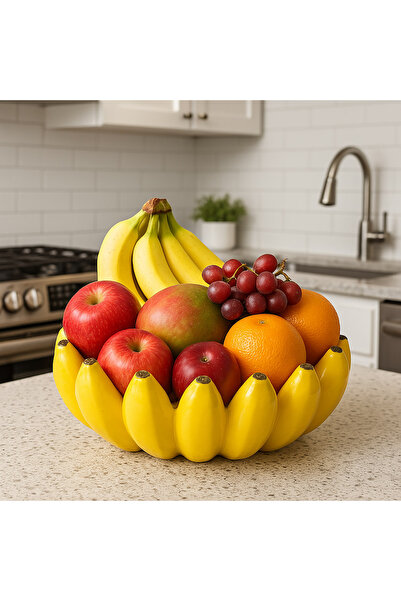 Zumzeria Fructieră ceramică cu design banană Ø25x10cm - 2.34L