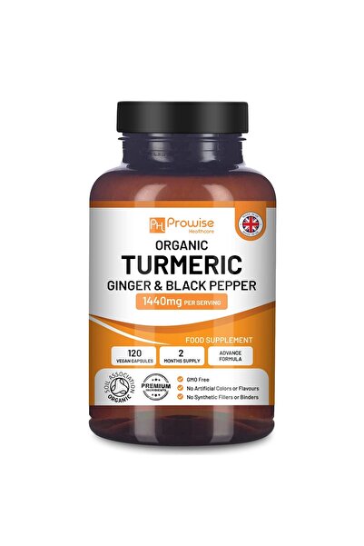 PH PROWISE Healthcare Organic Turmeric 1440mg with Black Pepper & Ginger