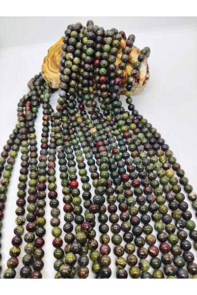 best bioenerji taş terapi حجر الدم (Bloodstone) حجر طبيعي مقاس 8 مم، حجر تصمي...