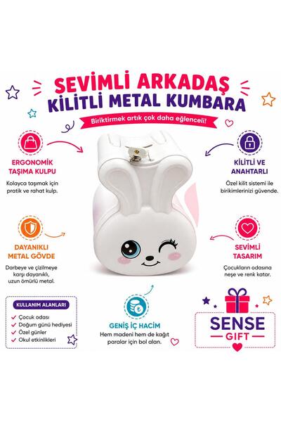 Sense Kilitli Metal Kumbara S-265-BE