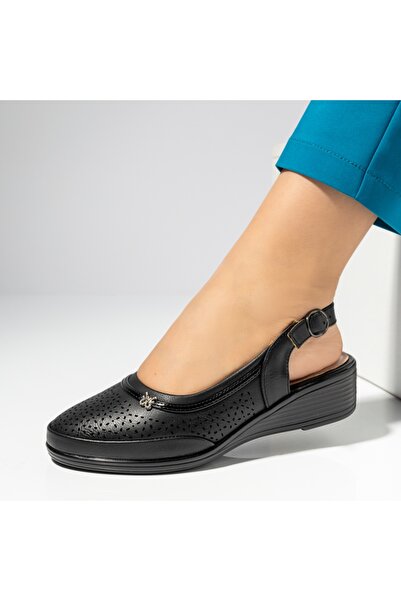 Modlet.ro Pantofi casual negri cu platformă și baretă pentru femei MOD14258