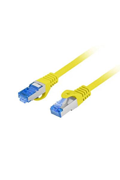 Lanberg Cablu patch Cat.6A S/FTP LSZH CCA 0.25m Galben, testat cu Fluke