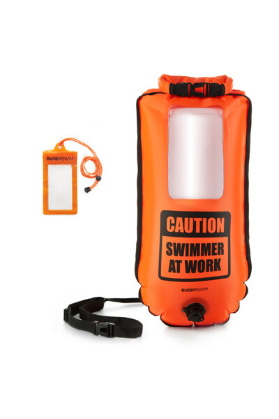 BuddySwim Αδιάβροχη Θήκη Σημαδούρα Smartphone 28 λίτρα, Πορτοκαλί