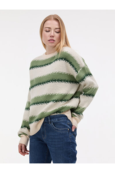 ORSAY Green women's striped sweater