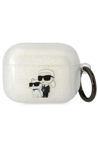 Karl Lagerfeld KLAPHNKCTGT Apple AirPods Pro transparent Gliter Karl&Choupette