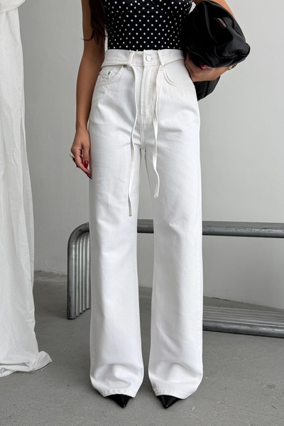 Joana Elwy White Regular Fit Jeans