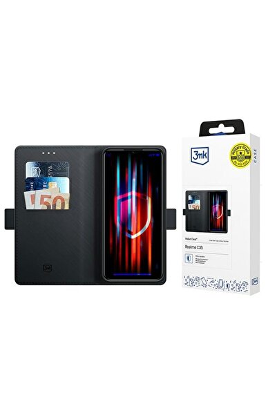 3MK Husă tip portofel Realme C35 negru