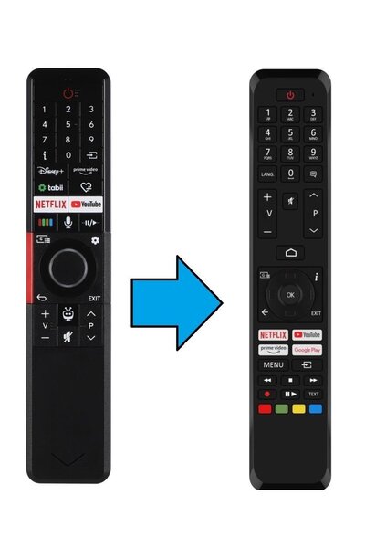 Vestel Android Tv Kumandası Mikrofonsuz-Sağdaki Gönderilir